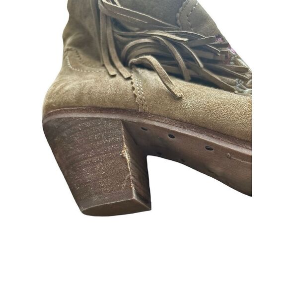 Sam Edelman Letti Leather Tassle Booties Floral Embroidered Size 10 M Festival - Picture 9 of 13